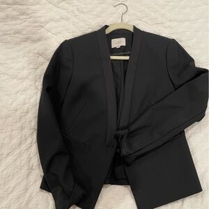 LOFT Black and Cream Blazer